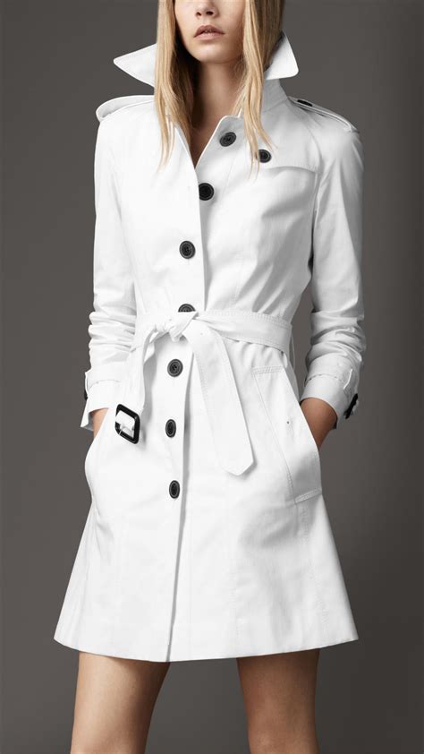 burberry white raincoat|classic burberry raincoat for women.